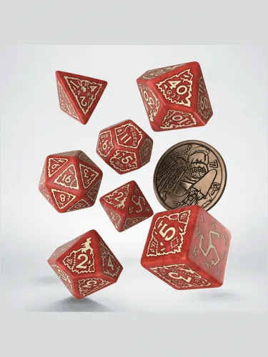 Kostky Zaklínač Crones Brewess — tematické RPG kostky s motivem čarodějné babky