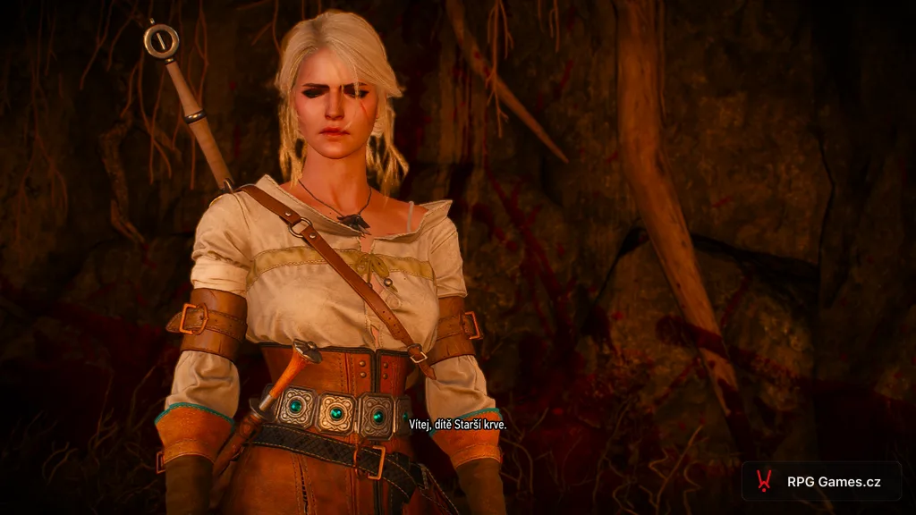 Ciri v questu Dítě Starší krve ve hře Zaklínač 3 — dialog Vítej, dítě Starší krve